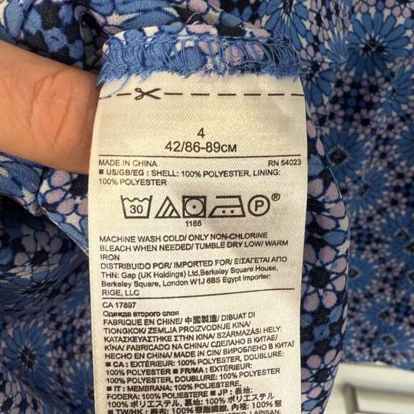 Tiered blue floral Banana Republic dress - Picture 5 of 5